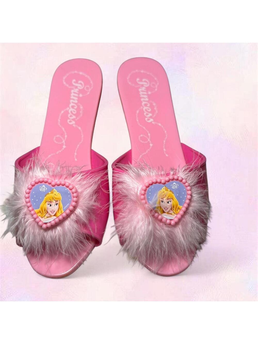 Pink Princess Cinderella Children’s Dress Up Plastic Shoes - Picture 2 of 4